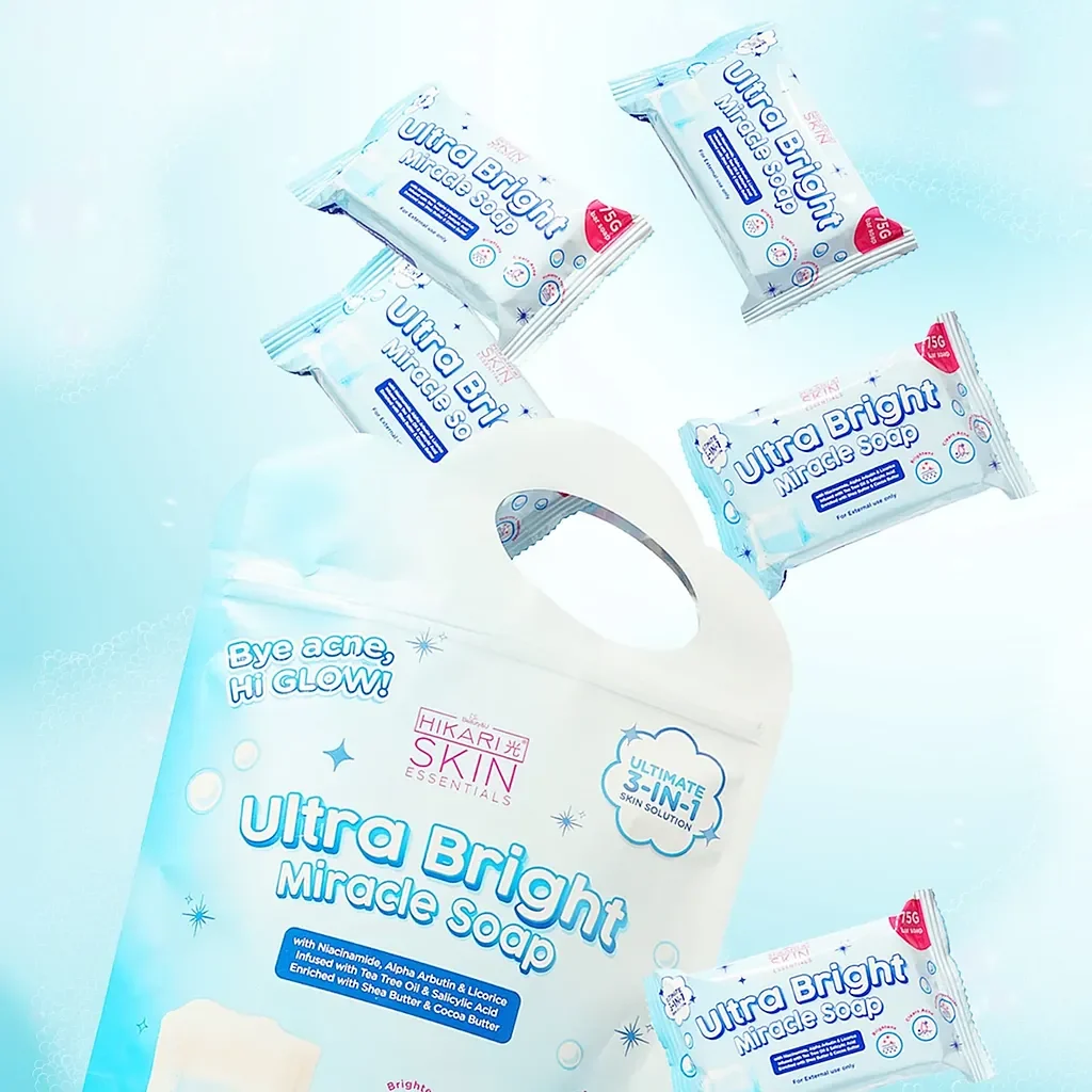 Hikari Skin Essentials Ultra Bright Miracle Soap – 5 Bars (75g Each)