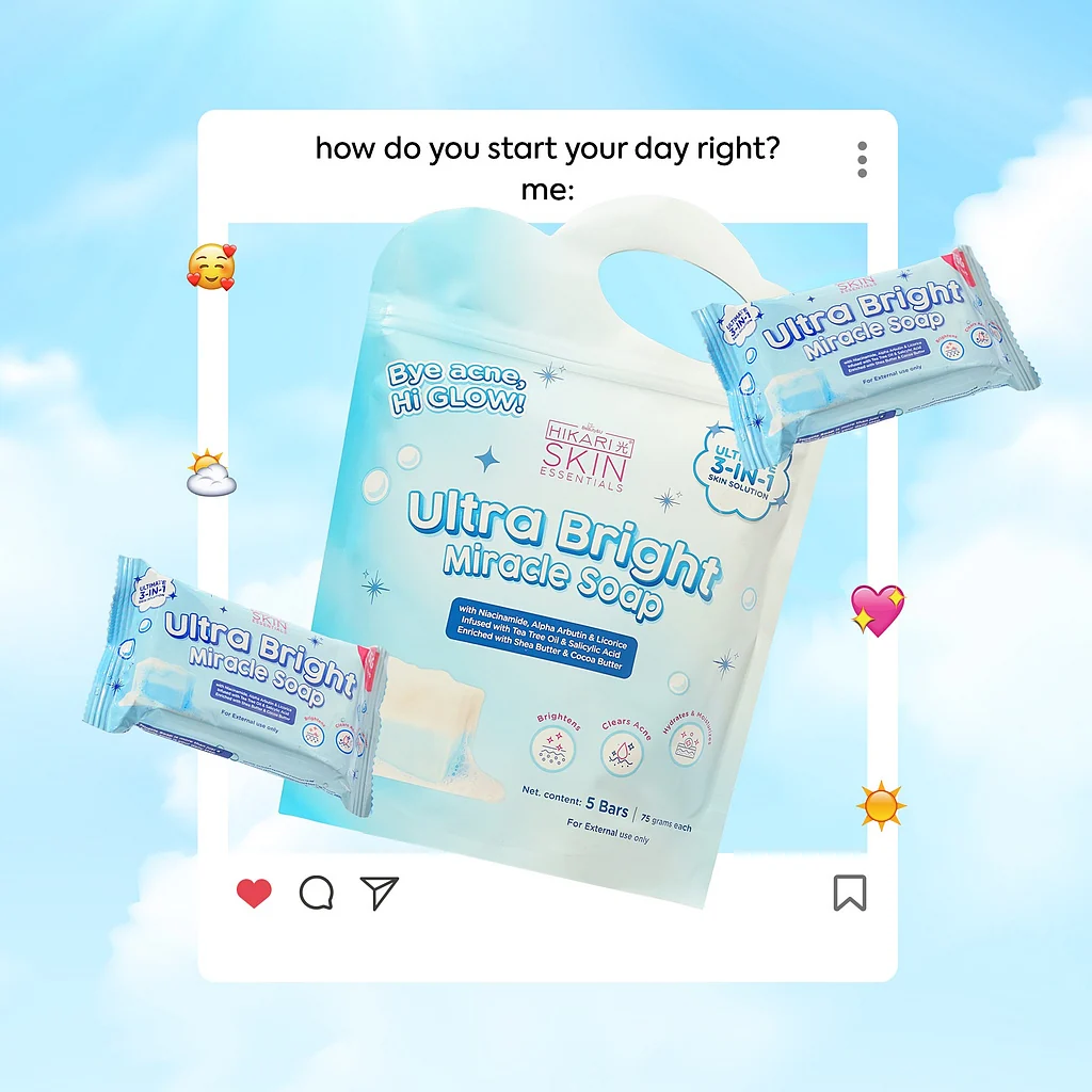 Hikari Skin Essentials Ultra Bright Miracle Soap – 5 Bars (75g Each)
