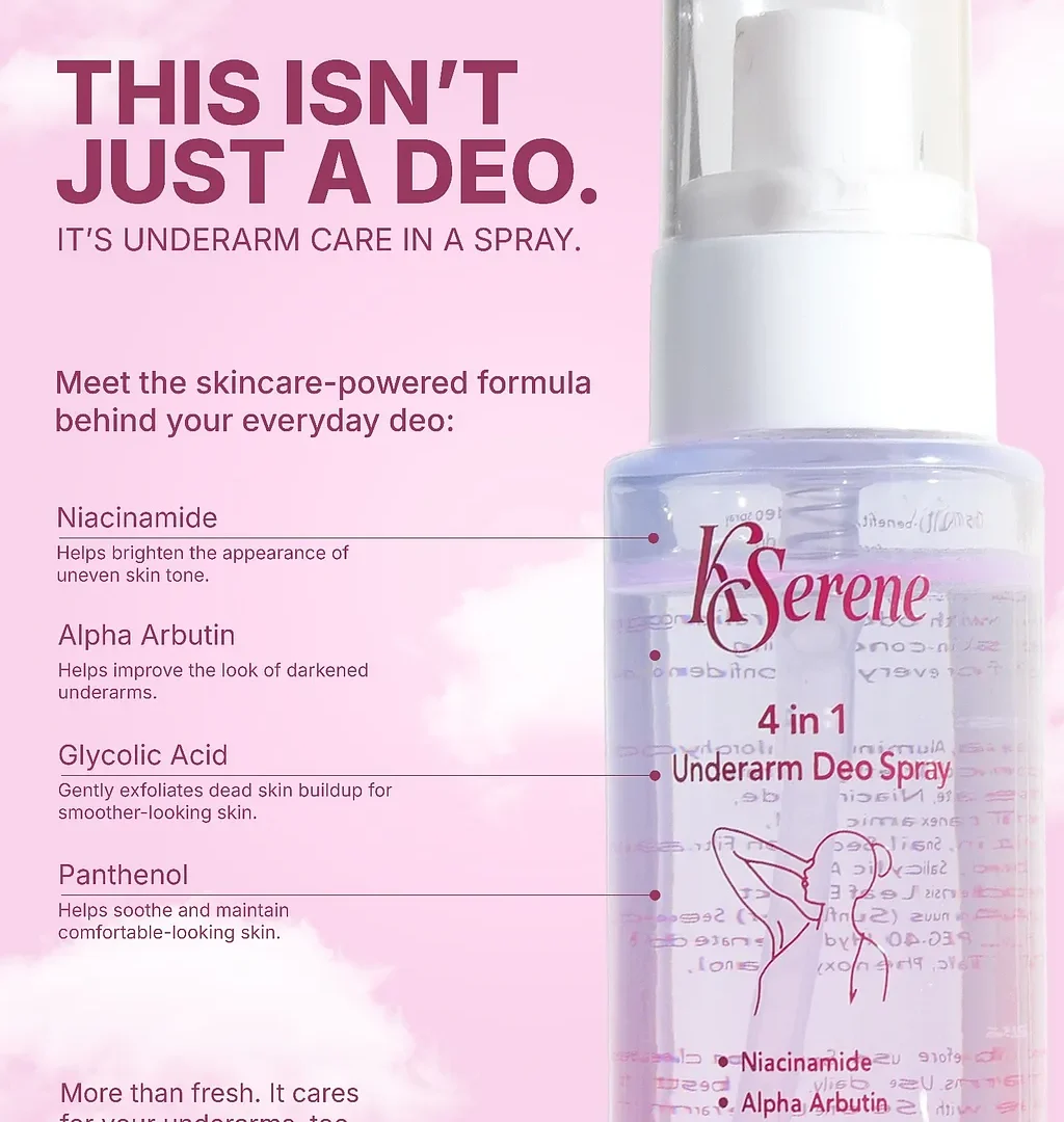 KSerene 4-in-1 Underarm Deo Spray – 60ml