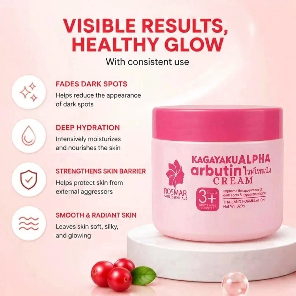 Rosmar Kagayaku Alpha Arbutin Cream 3+ Whitening Booster – 320g