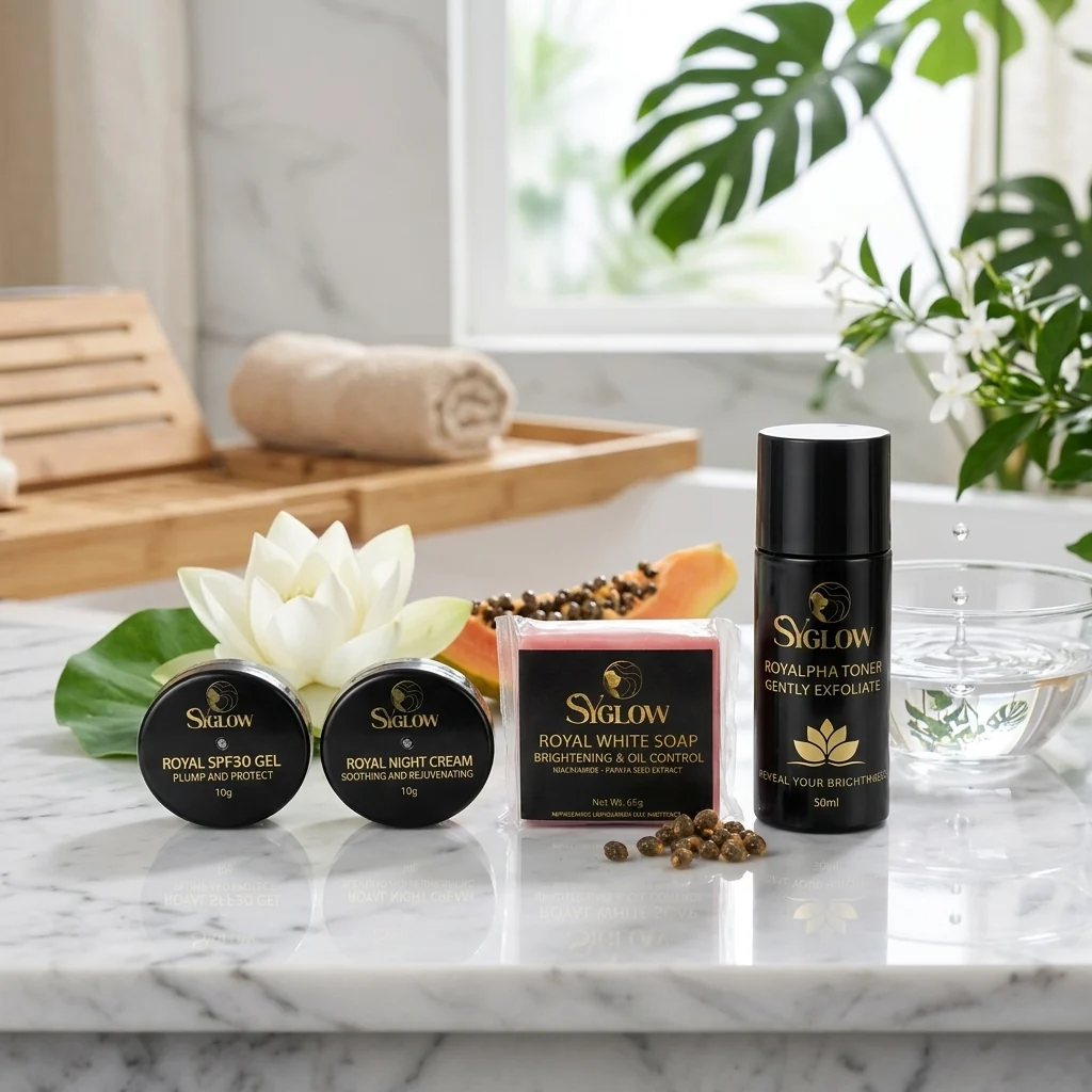 SY Glow Royal White Set – Complete 4-Step Skincare Routine