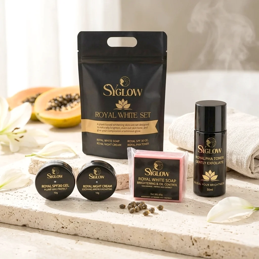 SY Glow Royal White Set – Complete 4-Step Skincare Routine